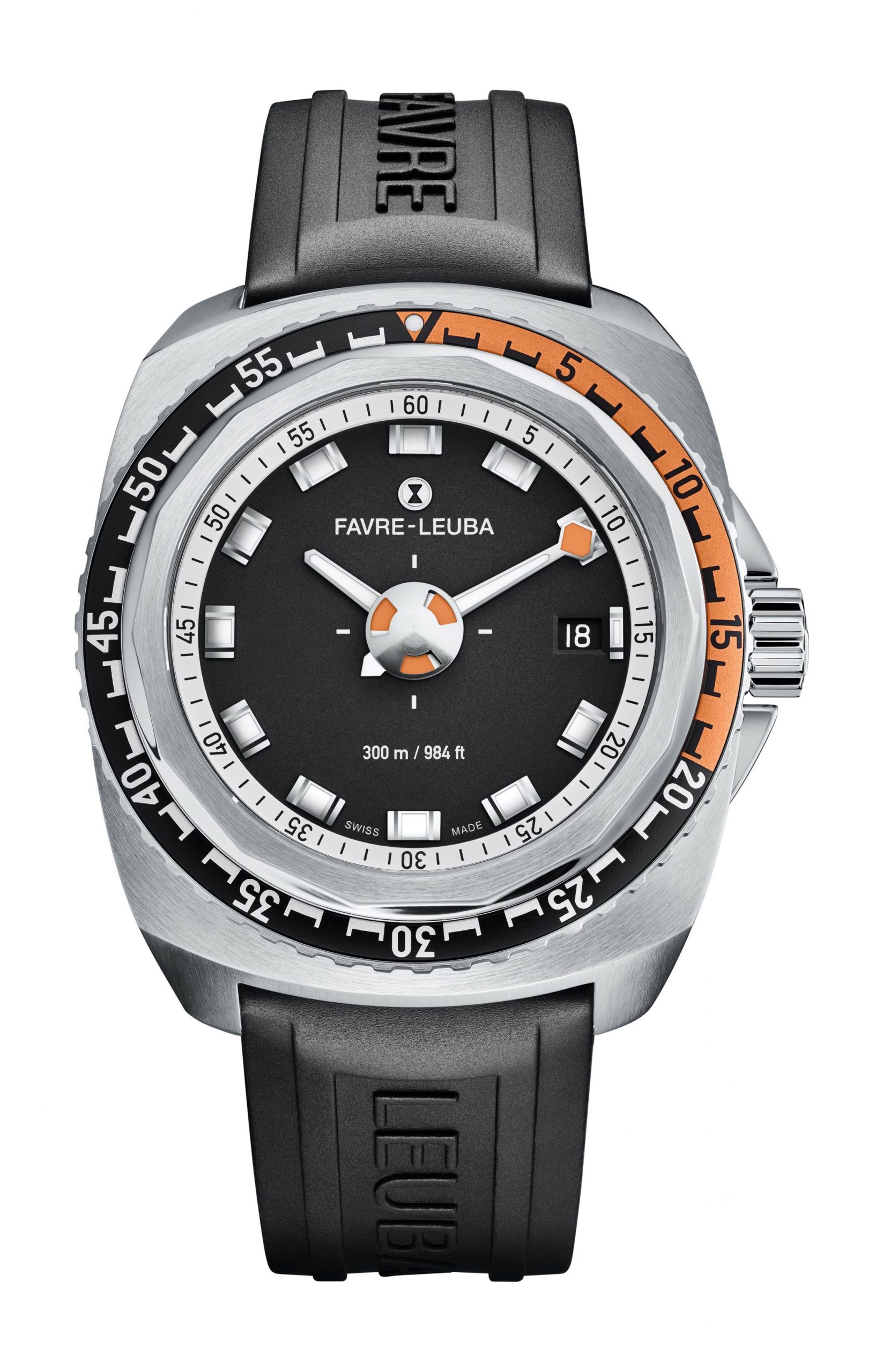 Favre Leuba Raider Deep Blue luxury timepiece - detailed view