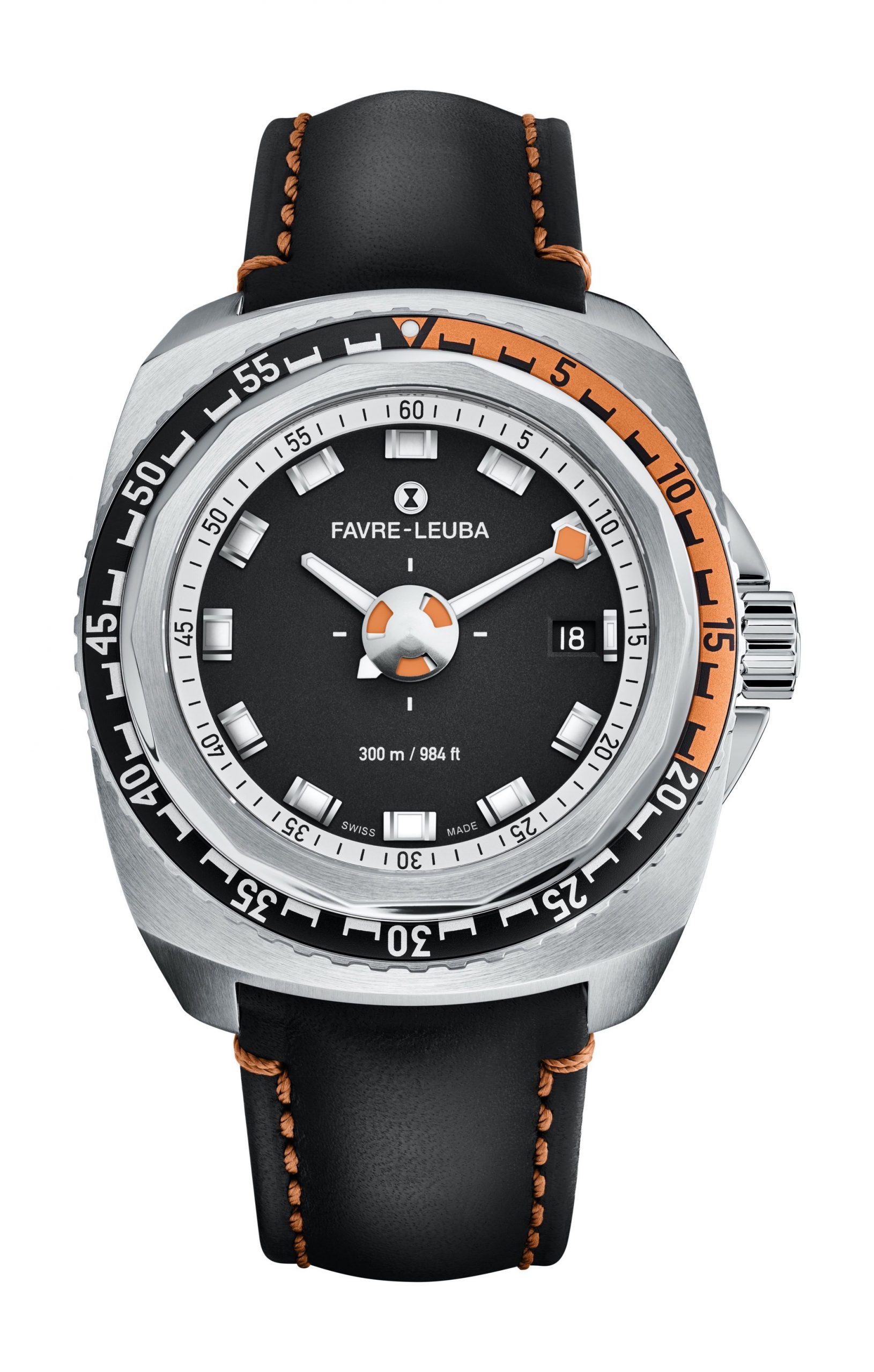 Favre Leuba Raider Deep Blue luxury timepiece - detailed view