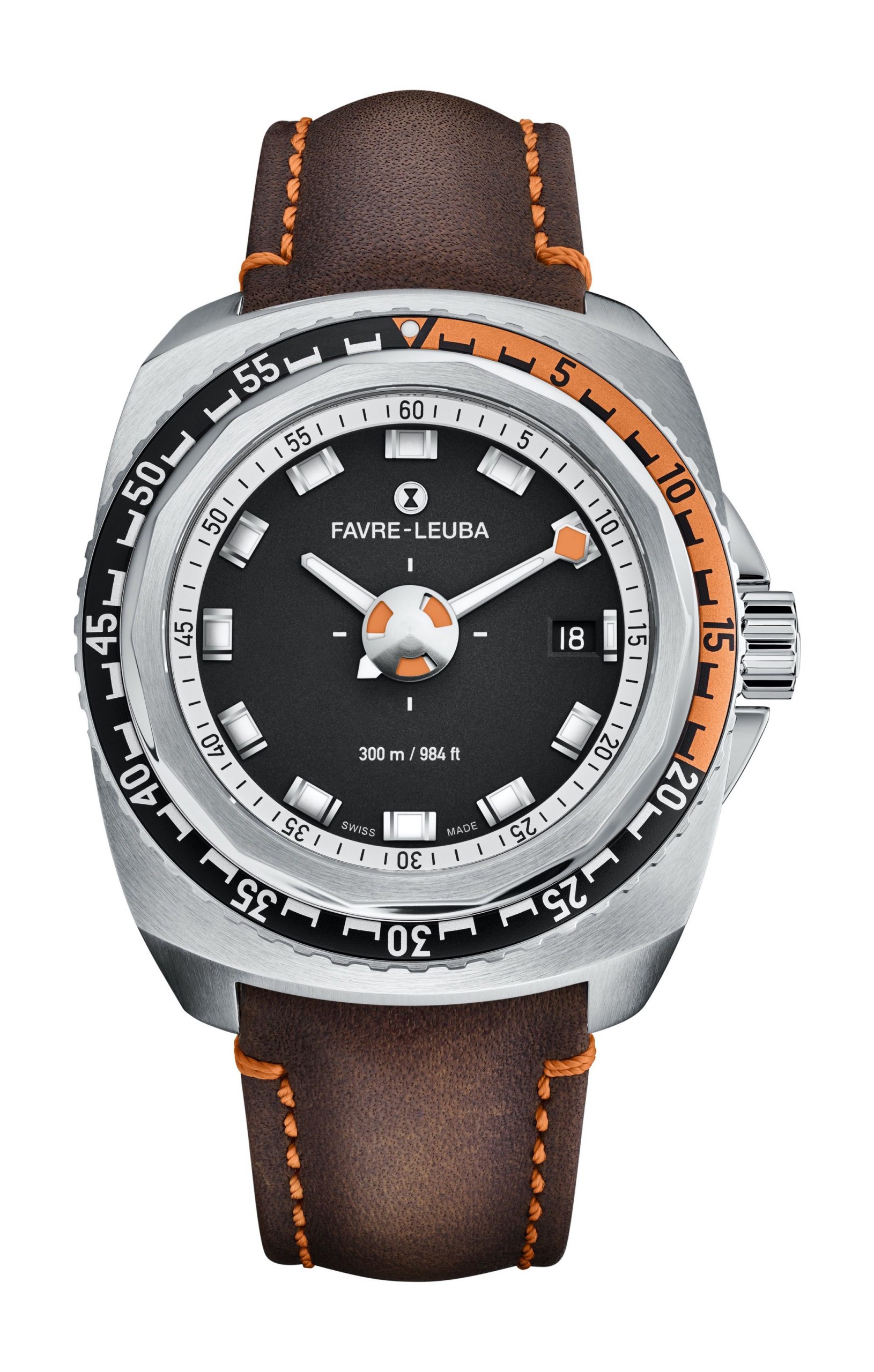 Favre Leuba Raider Deep Blue luxury timepiece - detailed view