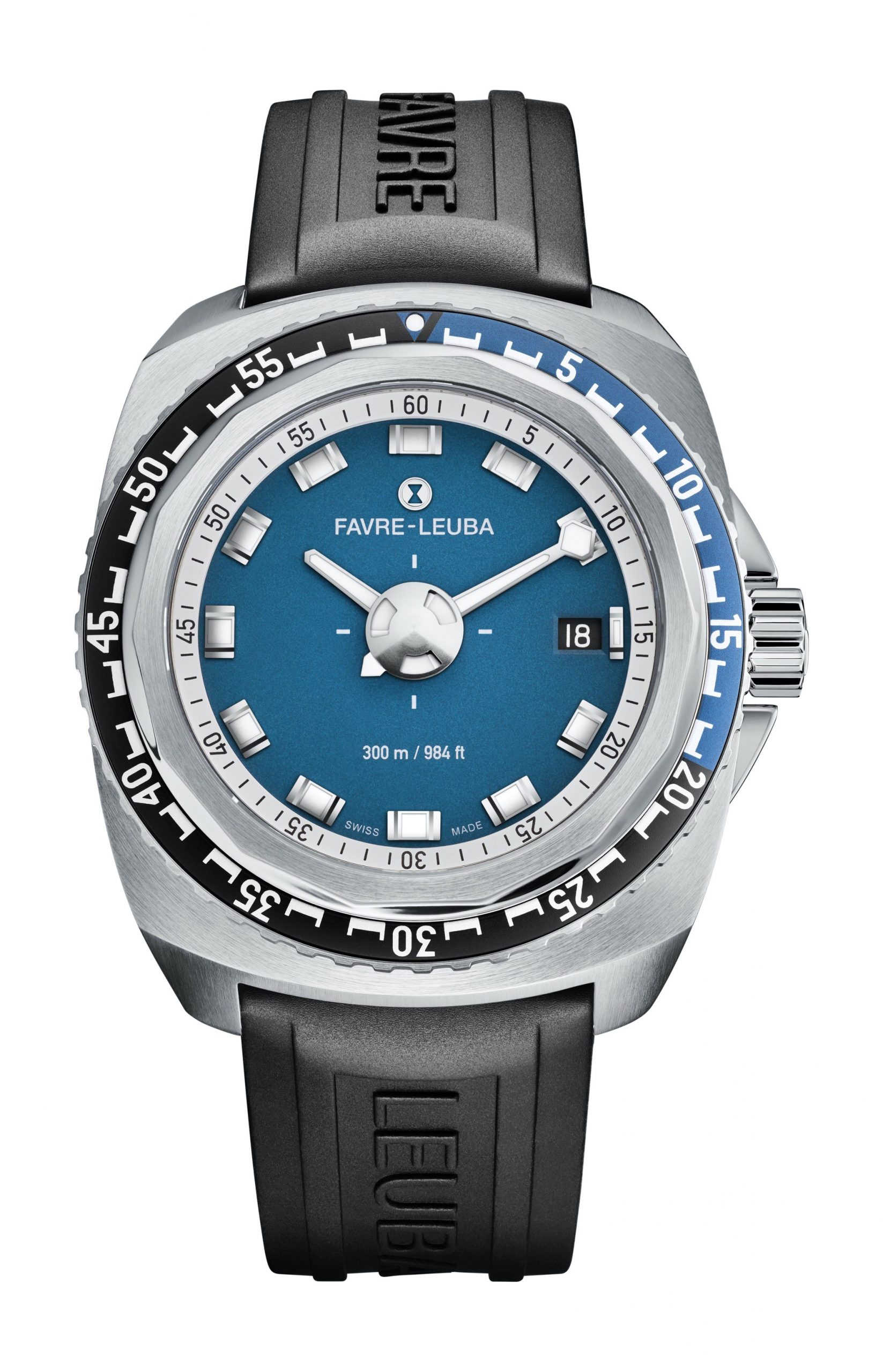 Favre Leuba Raider Deep Blue luxury timepiece - detailed view