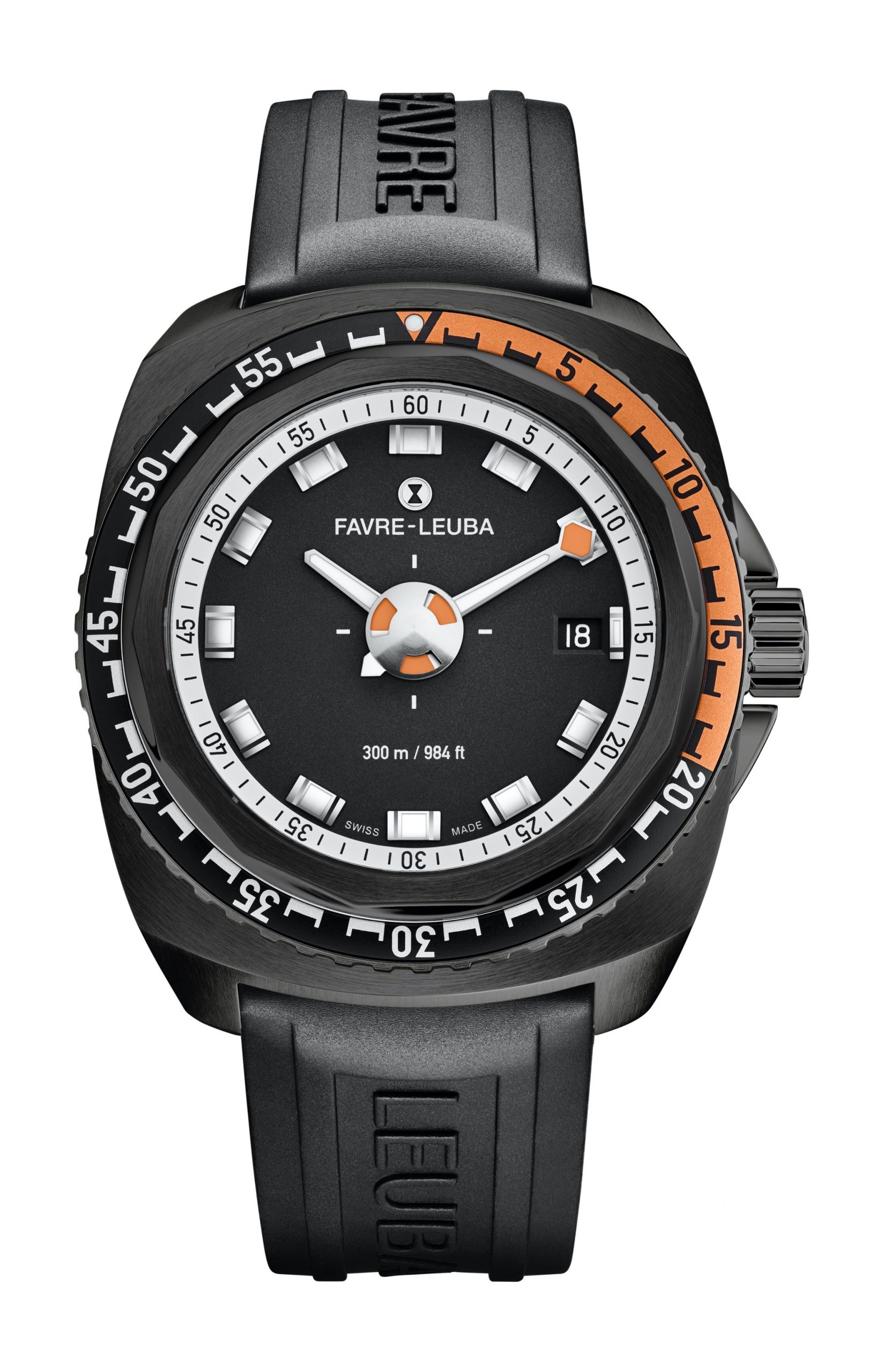 Favre Leuba Raider Deep Blue luxury timepiece - detailed view