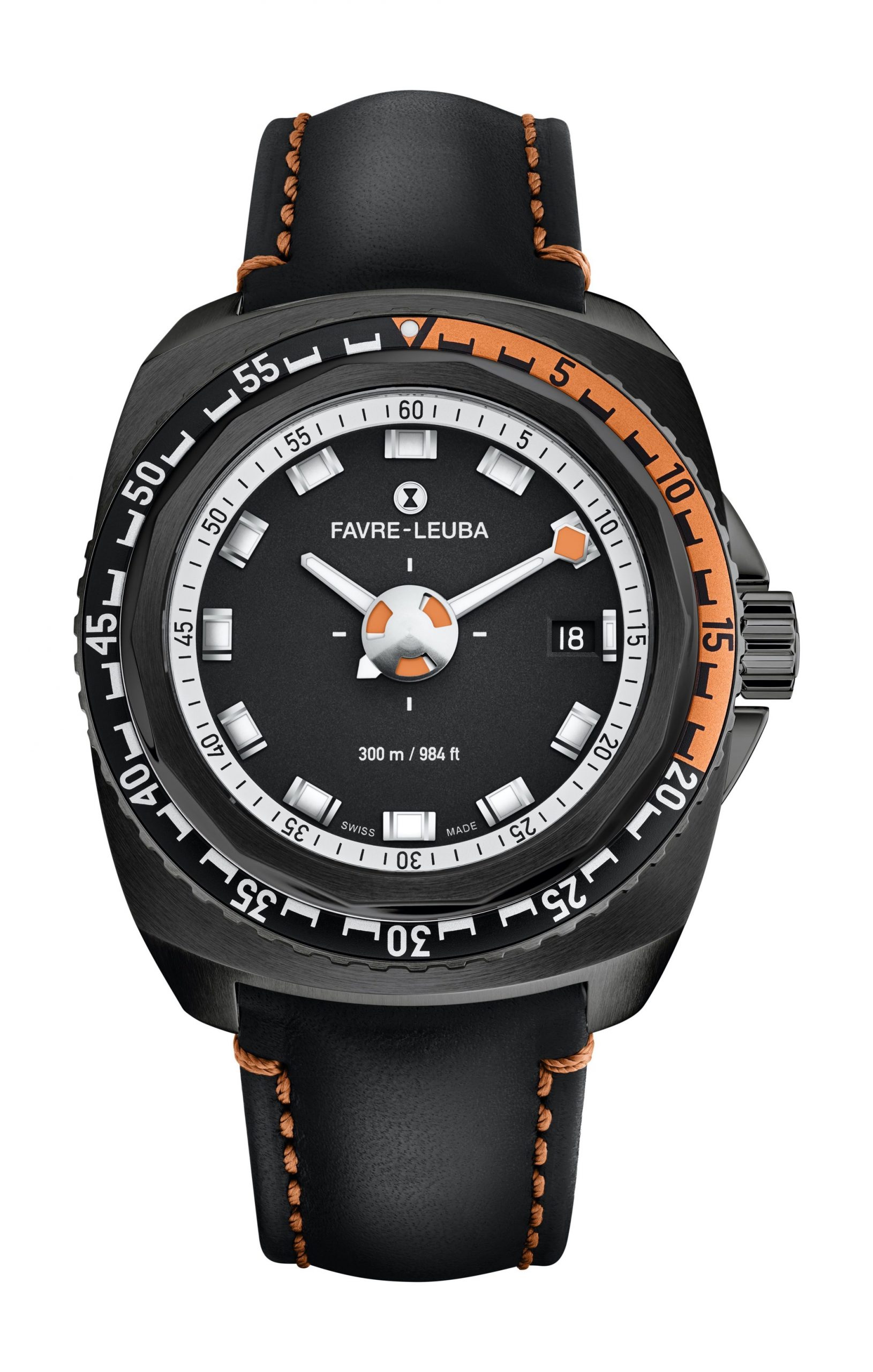 Favre Leuba Raider Deep Blue luxury timepiece - detailed view