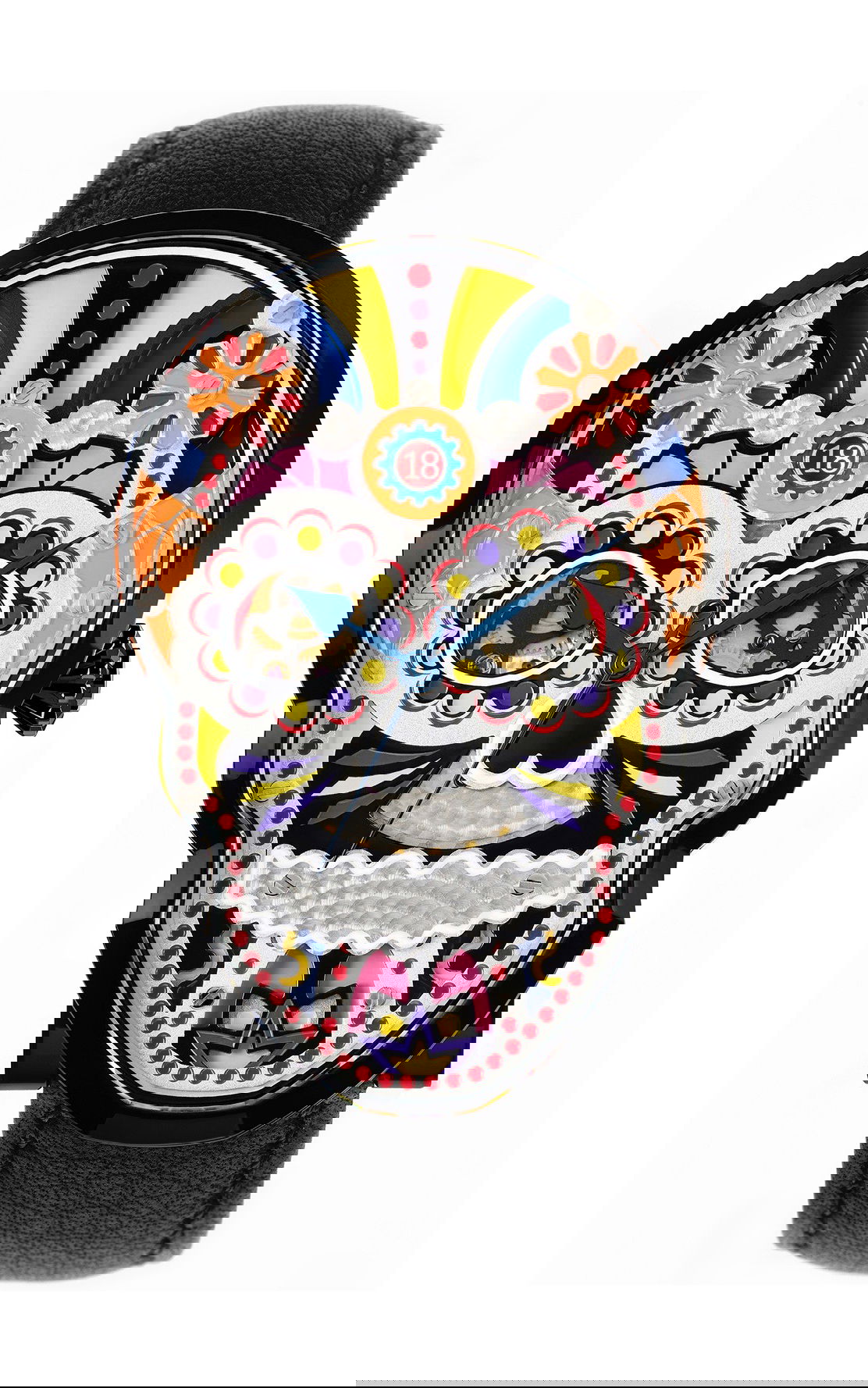 Fiona Krüger Celebration Skull (Black) luxury timepiece - detailed view