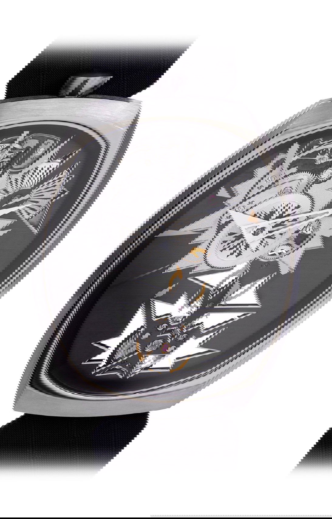 Fiona Krüger Mechanical Entropy (black & rhodium movement) luxury timepiece - detailed view