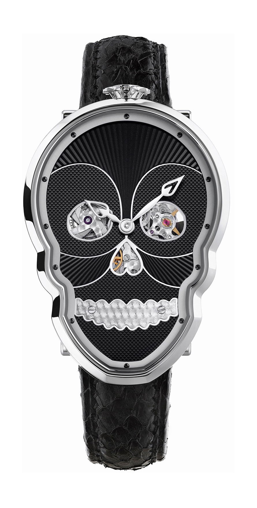 Fiona Krüger Petit Skull (Black) luxury timepiece - detailed view