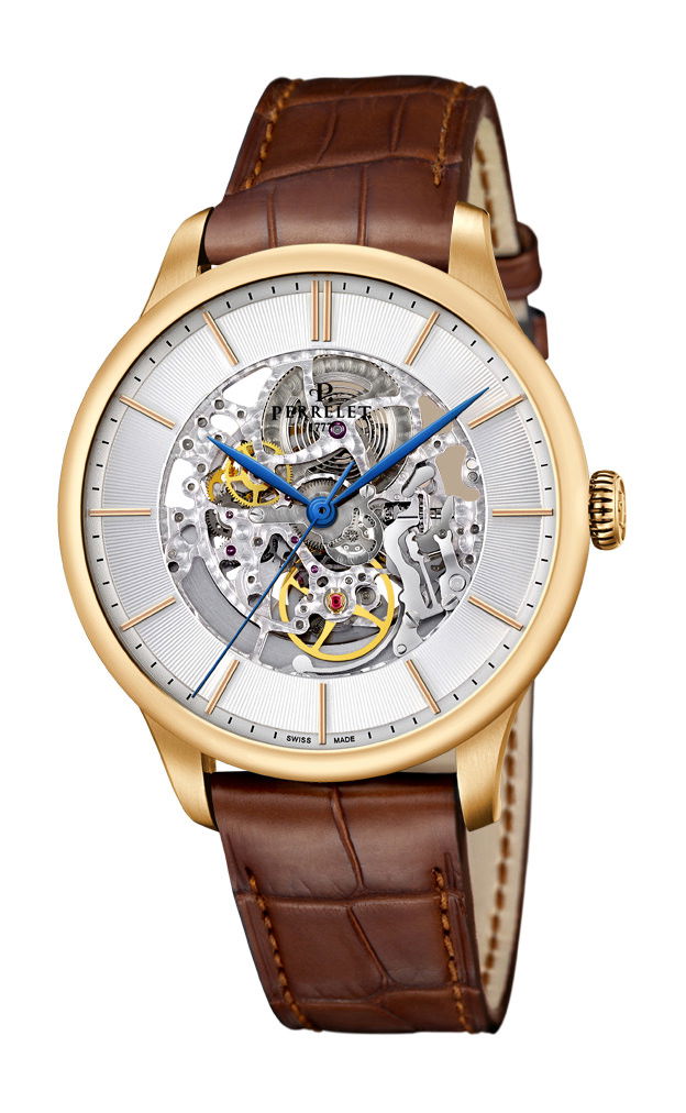 Perrelet First Class 3 Hands Skeleton Gold watch