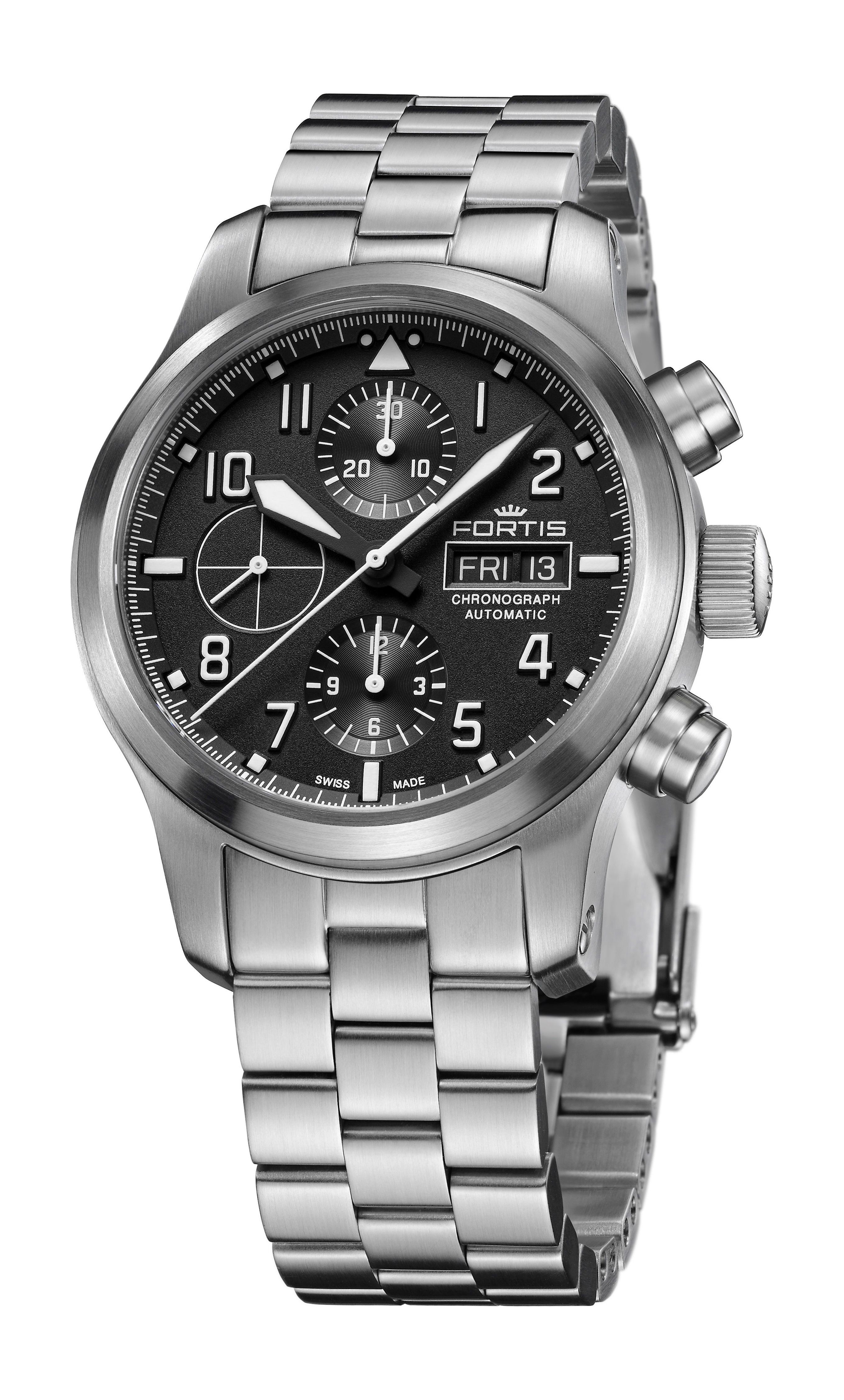 Fortis Aeromaster Steel Chronograph watch