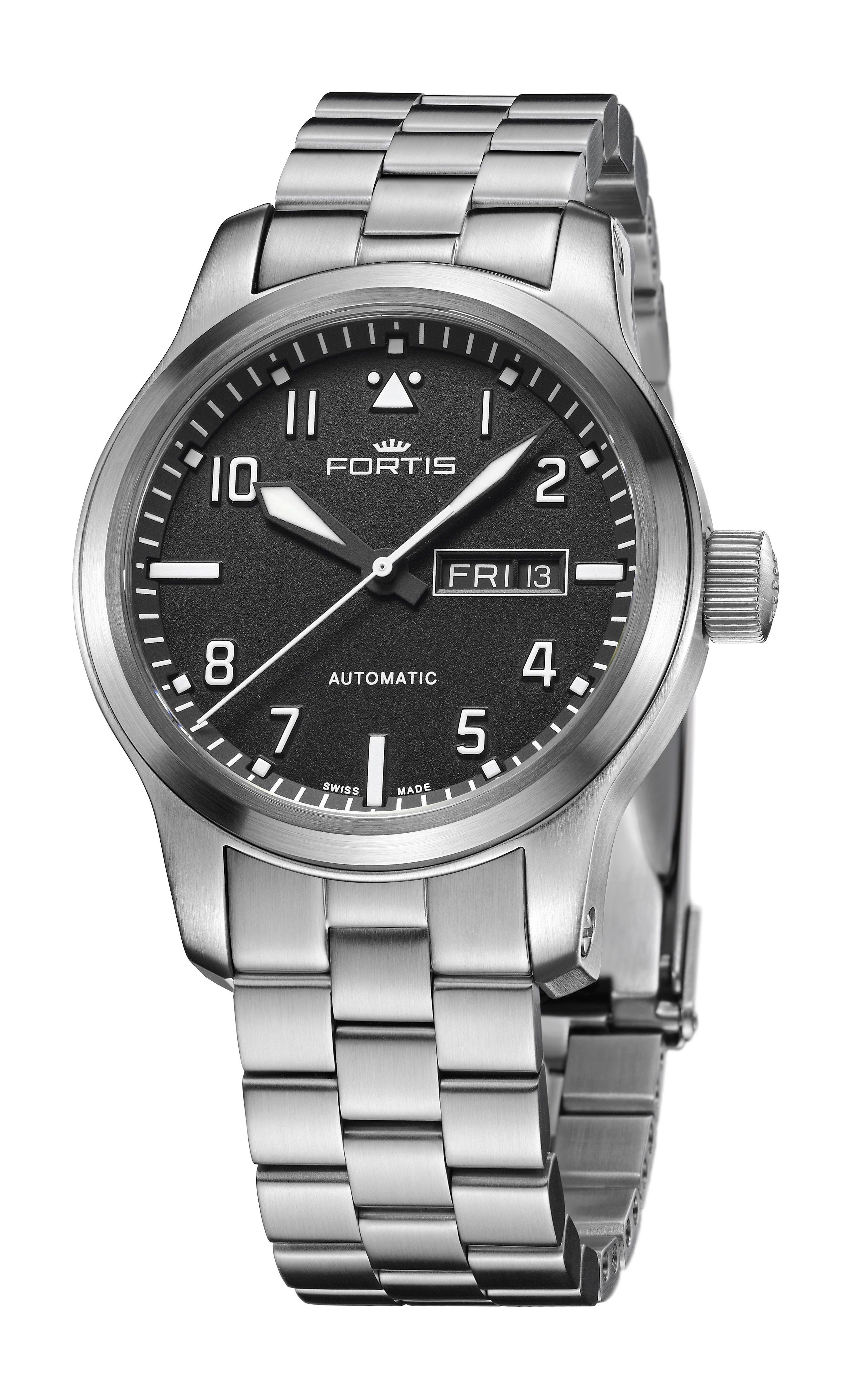 Fortis Aeromaster Steel Day-Date watch