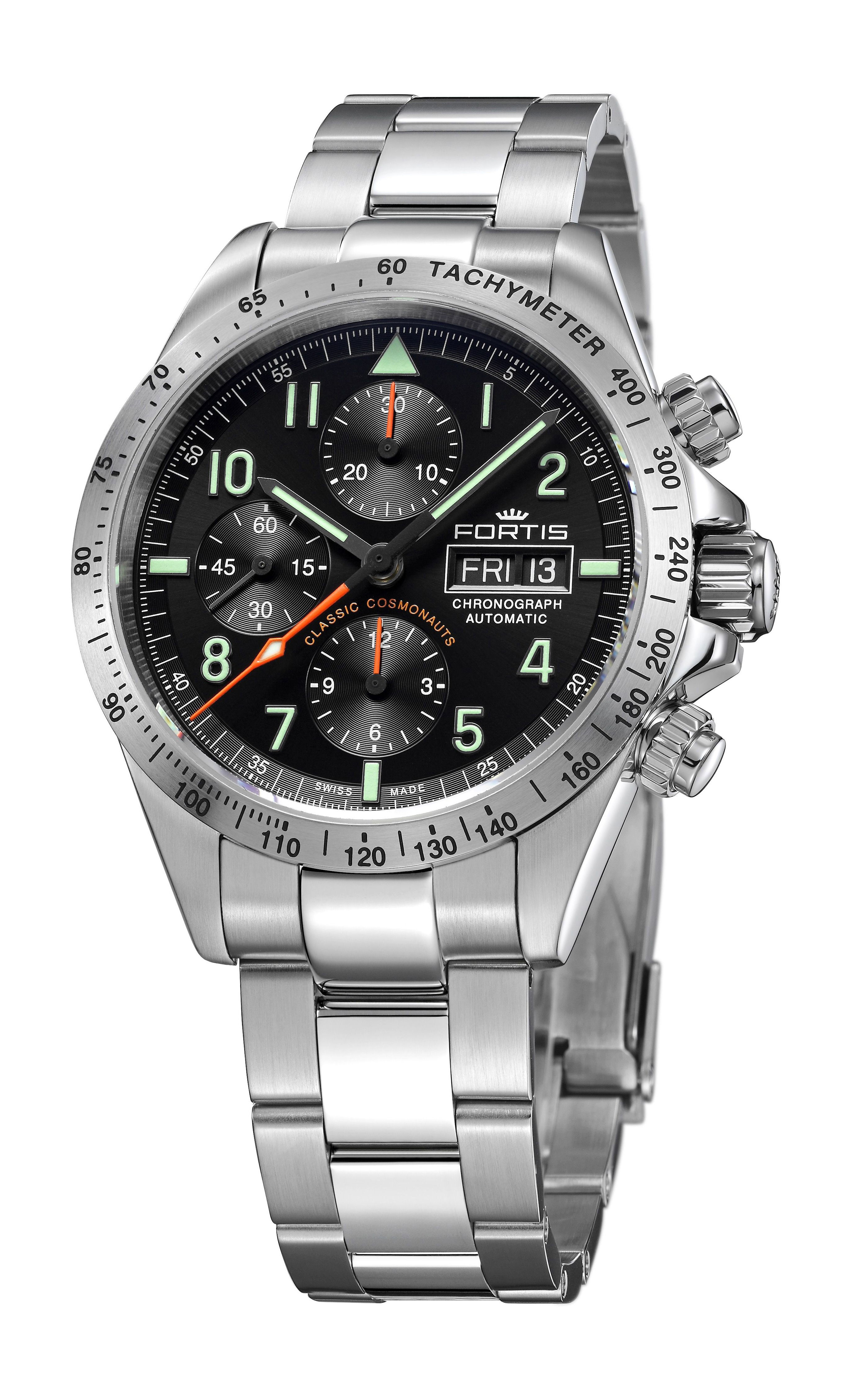 Fortis Classic Cosmonauts Steel p.m. watch