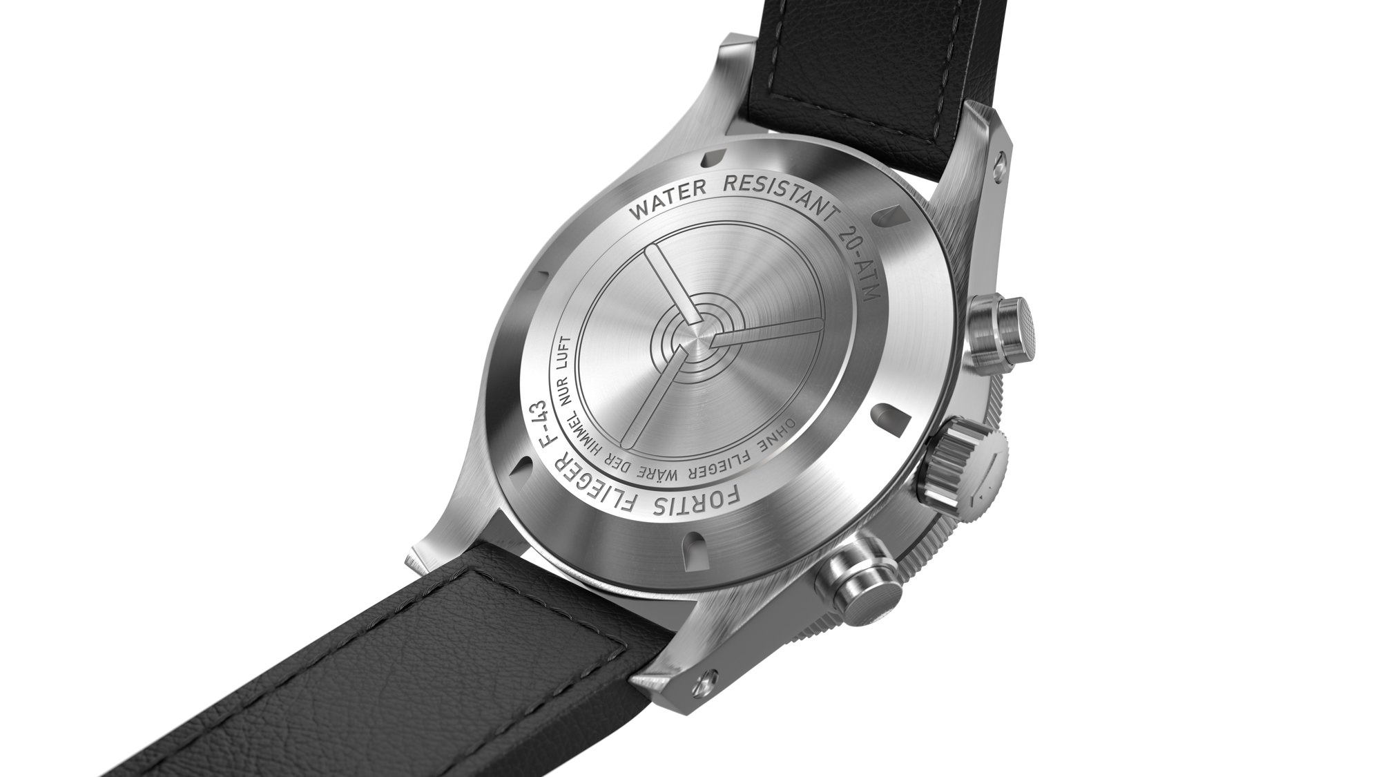 Fortis Flieger F-43 Bicompax Black - View 2
