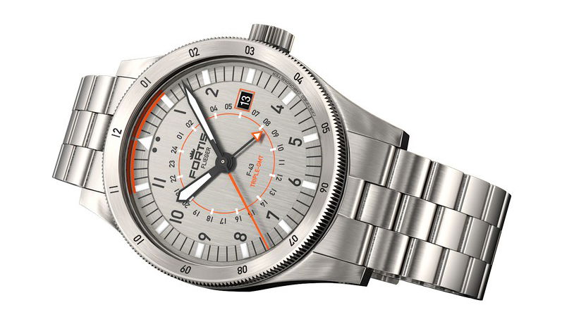 Fortis Flieger F-43 Triple GMT Titanium Orange - View 2
