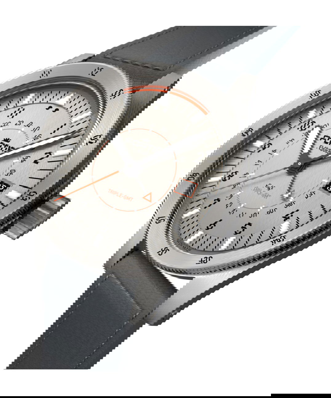 Fortis Flieger F-43 Triple GMT Titanium Orange - View 3