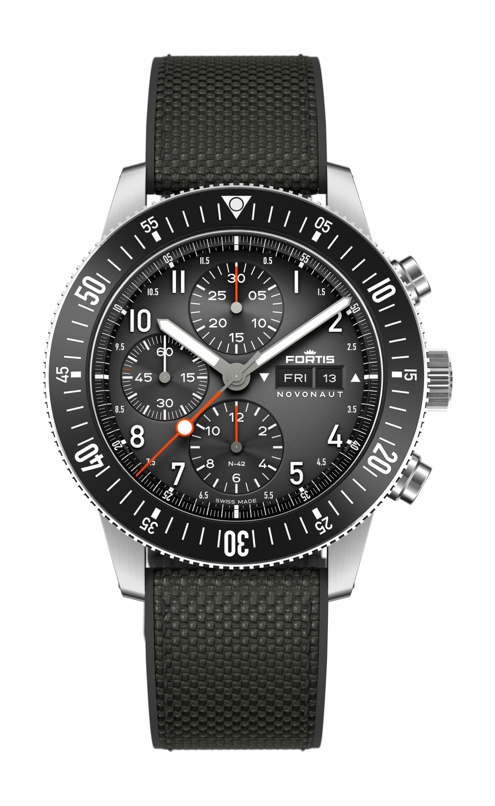 Fortis Novonaut N-42 Legacy Edition luxury timepiece - detailed view