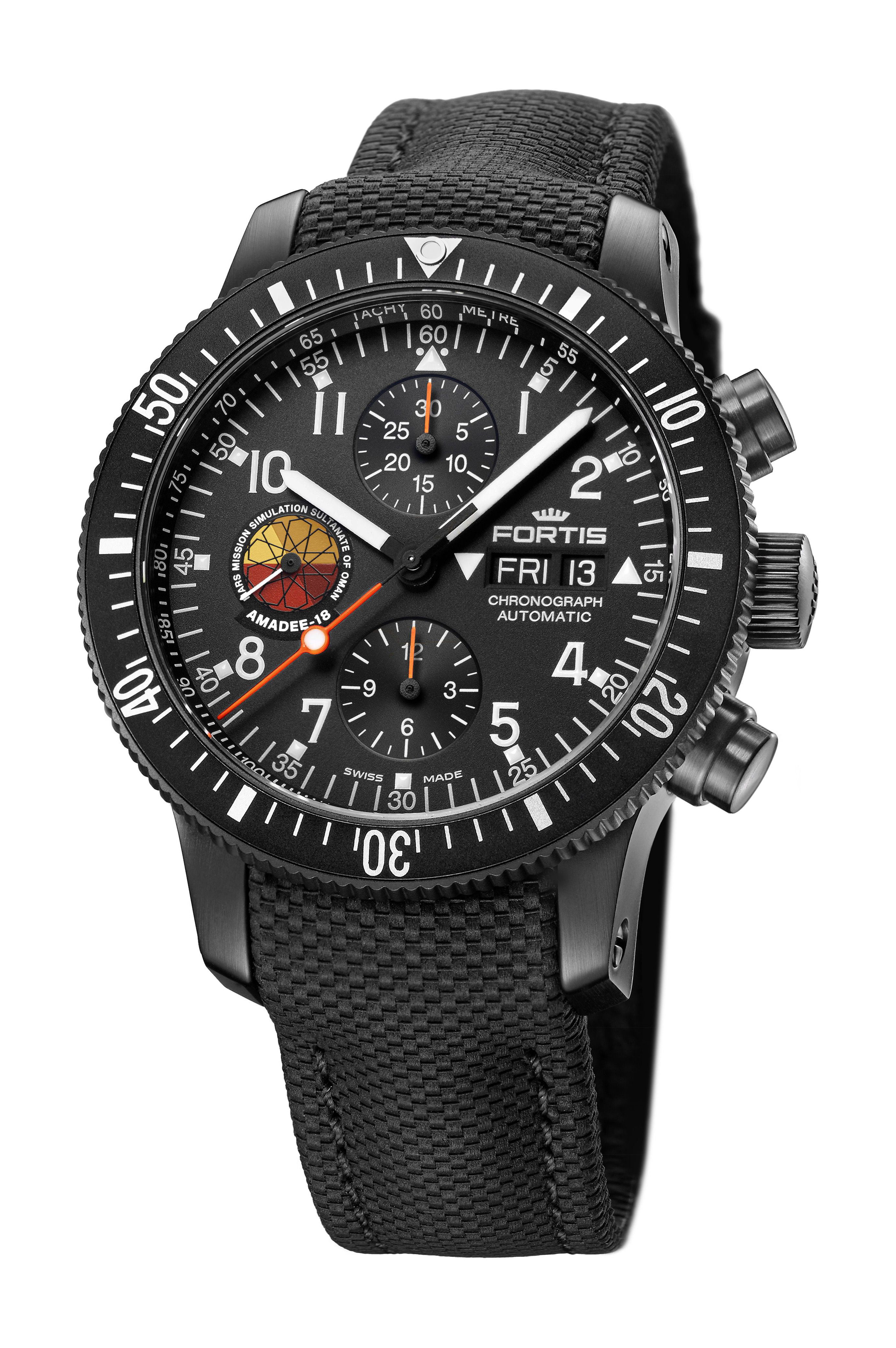Fortis Official Cosmonauts Amadee-18 luxury timepiece - detailed view