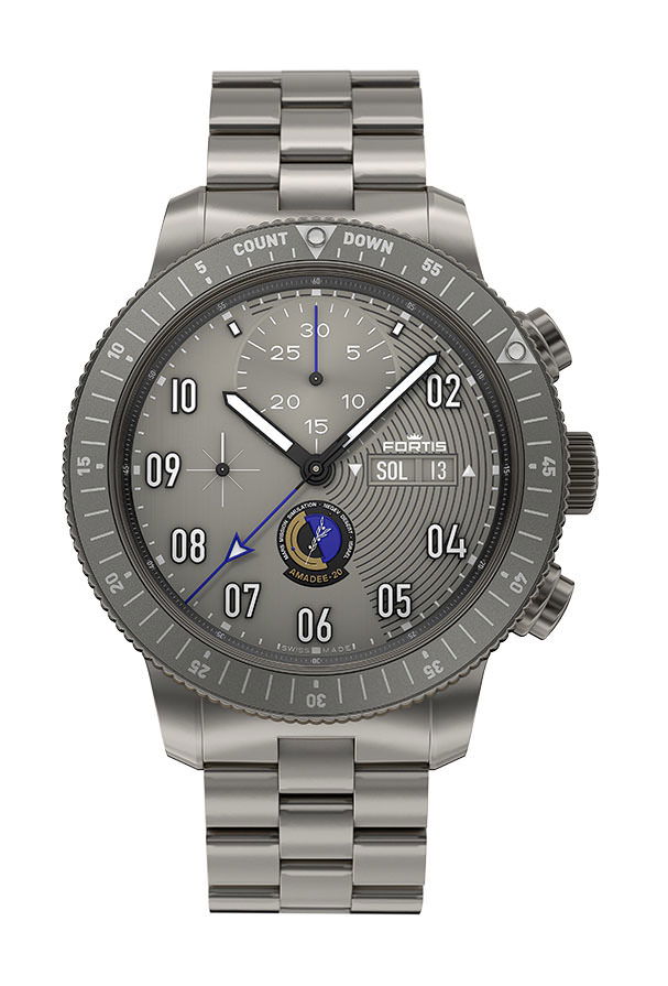 Fortis Official Cosmonauts Chronograph Amadee-20 luxury timepiece - detailed view