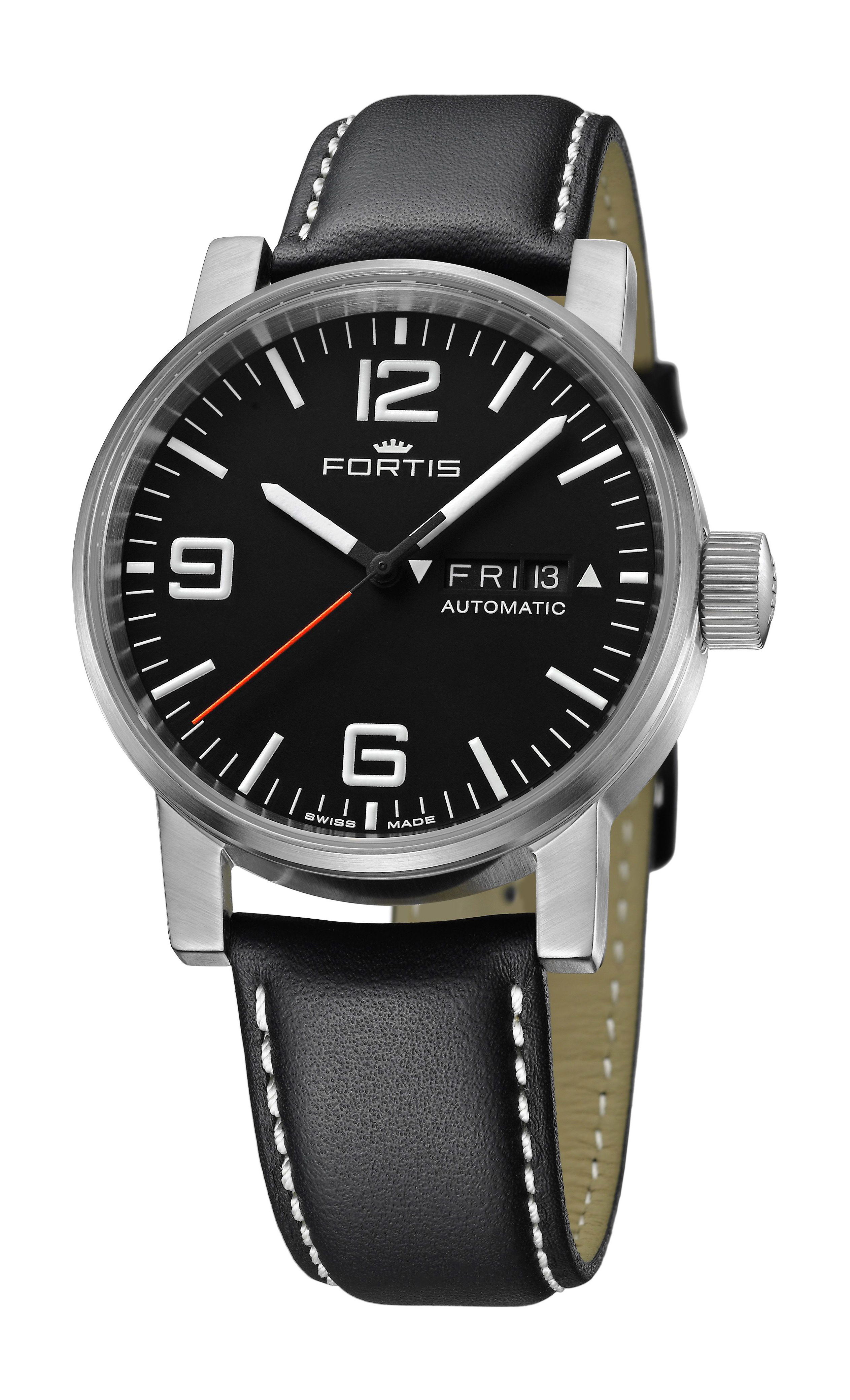 Fortis Spacematic Steel luxury timepiece - detailed view