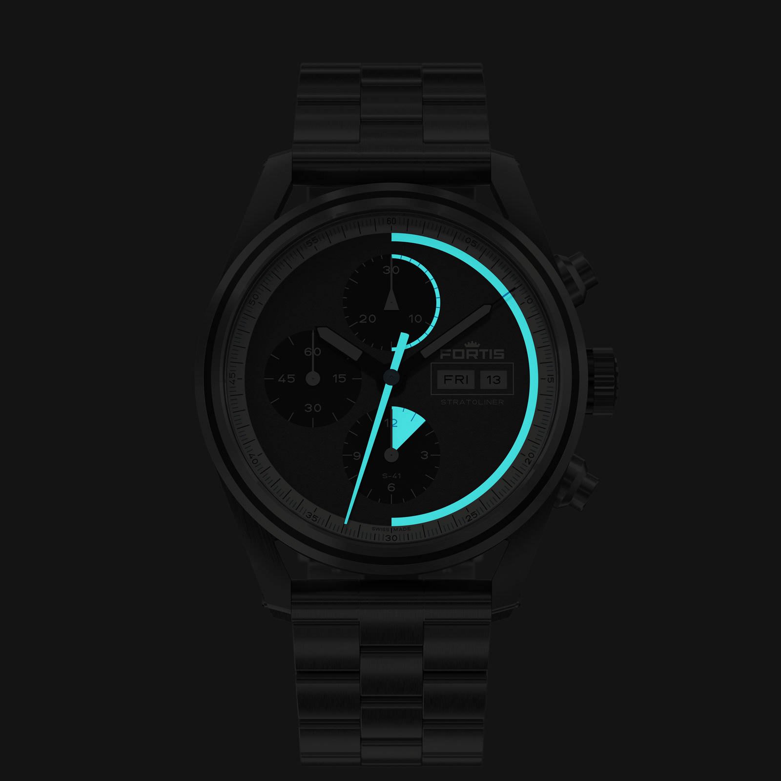 Fortis Stratoliner S-41 Cosmic Gray - View 2