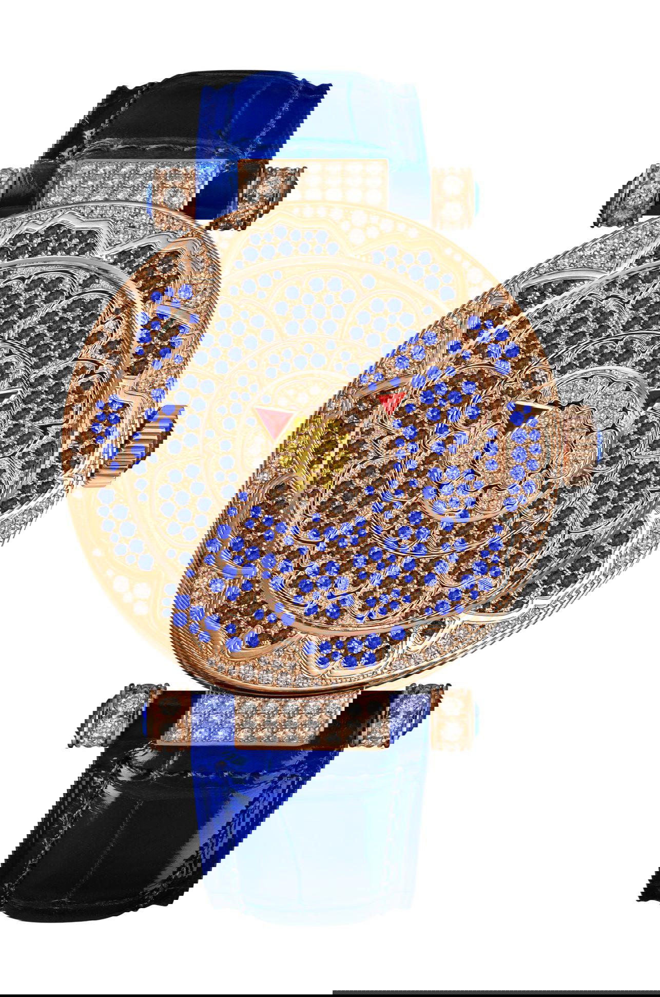 Franck Muller Double Mystery Peony luxury timepiece - detailed view