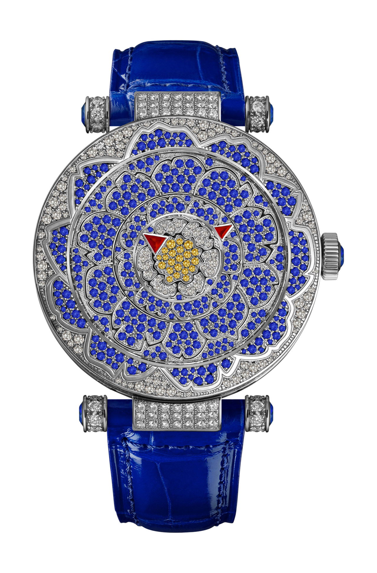 Franck Muller Double Mystery Peony luxury timepiece - detailed view