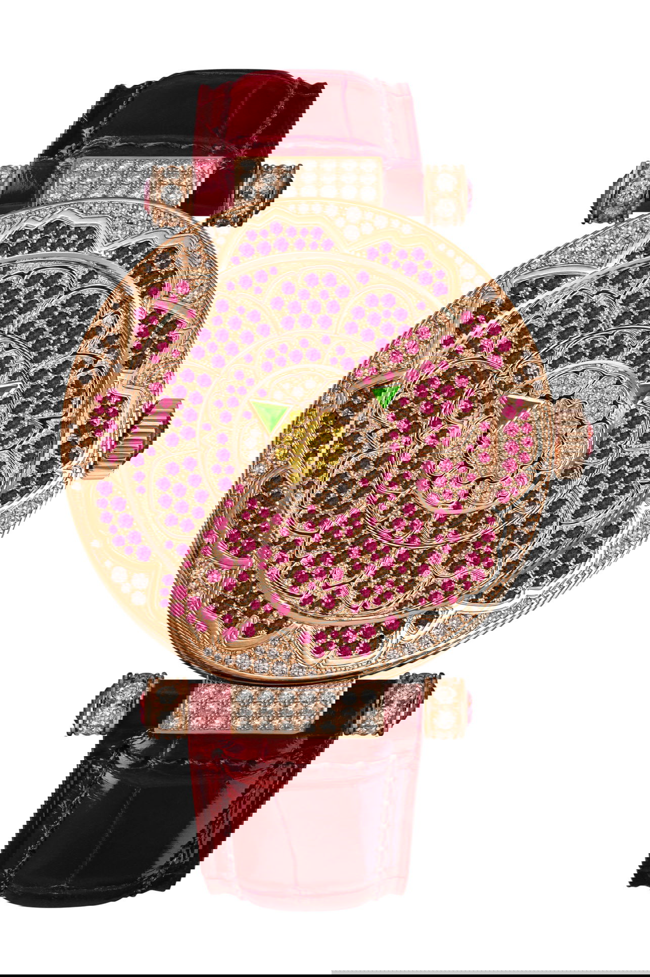 Franck Muller Double Mystery Peony luxury timepiece - detailed view