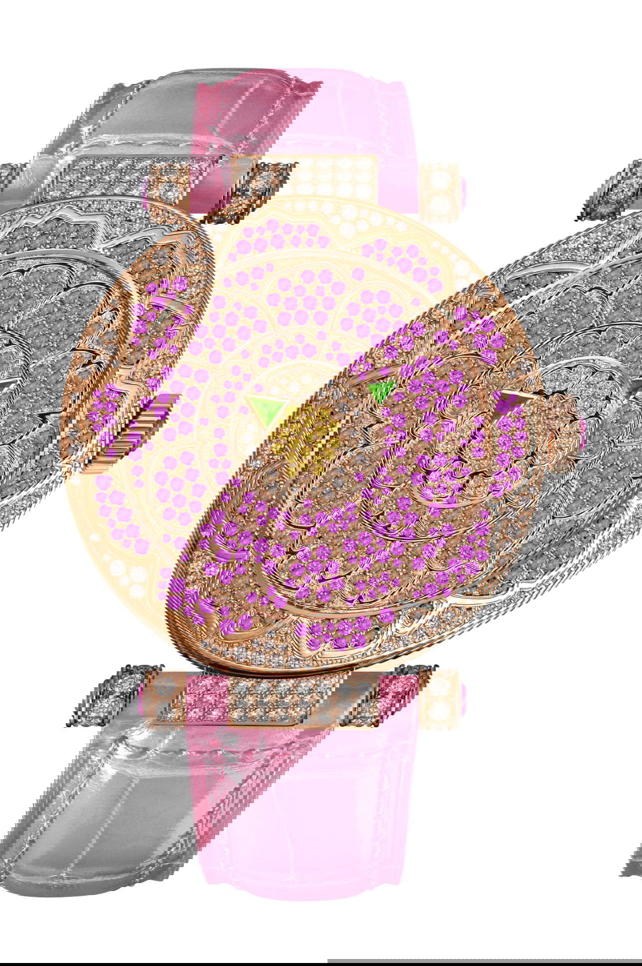 Franck Muller Double Mystery Peony luxury timepiece - detailed view