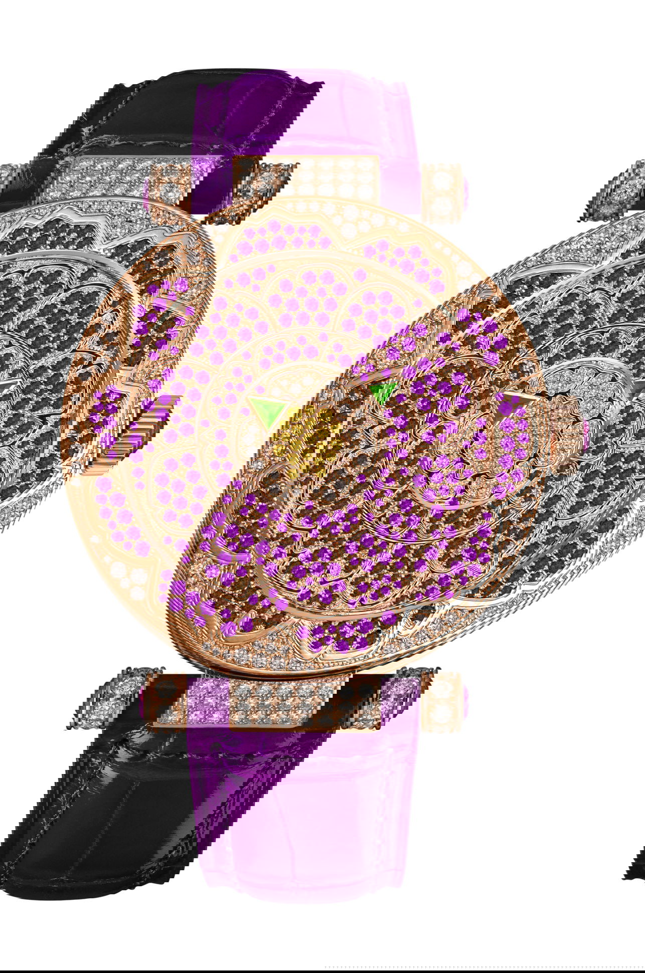 Franck Muller Double Mystery Peony luxury timepiece - detailed view