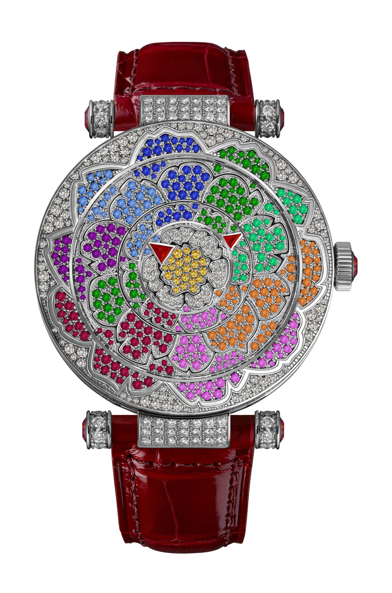 Franck Muller Double Mystery Peony luxury timepiece - detailed view