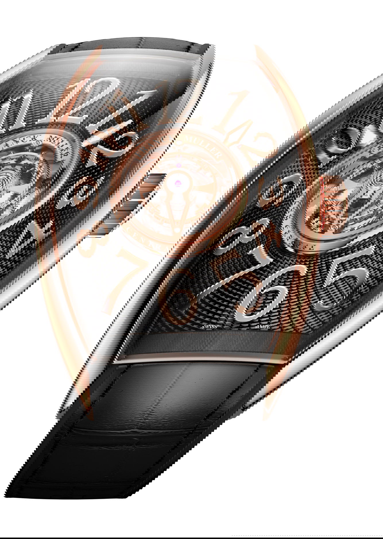 Franck Muller Grand Central Cintrée Curvex luxury timepiece - detailed view