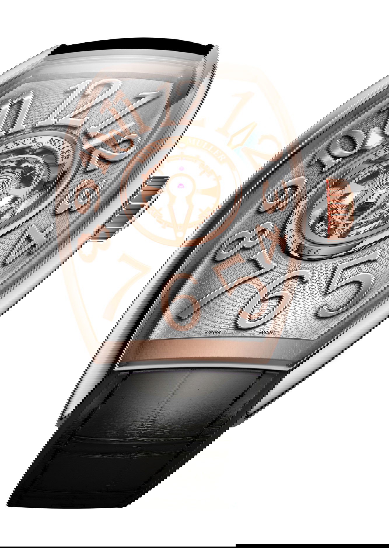 Franck Muller Grand Central Cintrée Curvex luxury timepiece - detailed view
