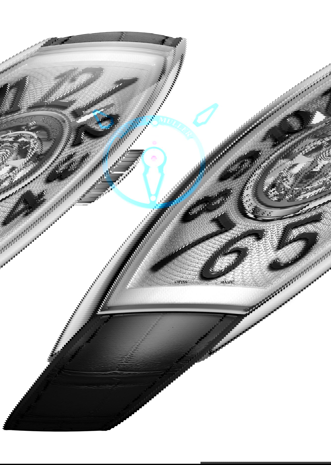 Franck Muller Grand Central Cintrée Curvex luxury timepiece - detailed view