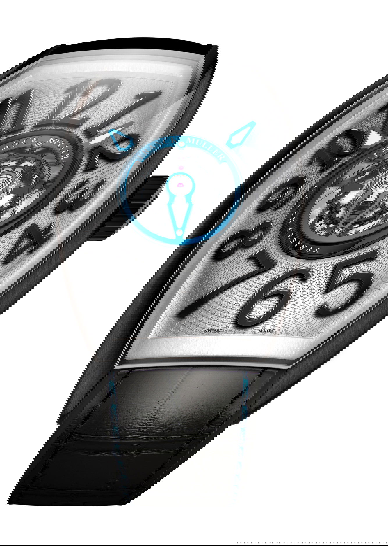 Franck Muller Grand Central Cintrée Curvex luxury timepiece - detailed view