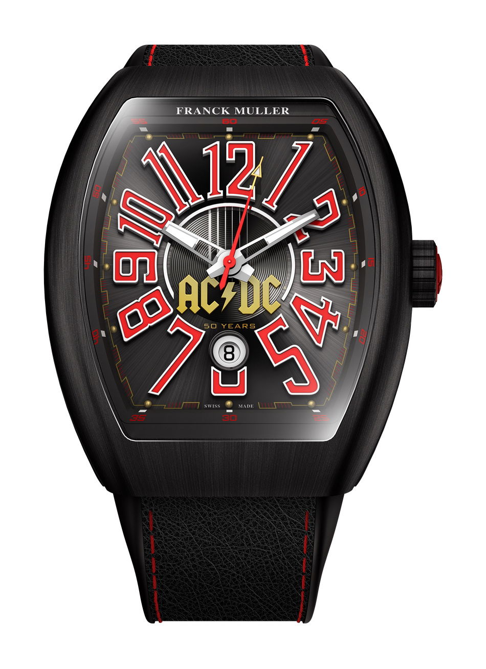 Franck Muller Vanguard AC/DC 50th Anniversary luxury timepiece - detailed view