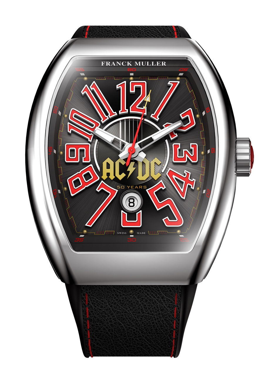 Franck Muller Vanguard AC/DC 50th Anniversary luxury timepiece - detailed view