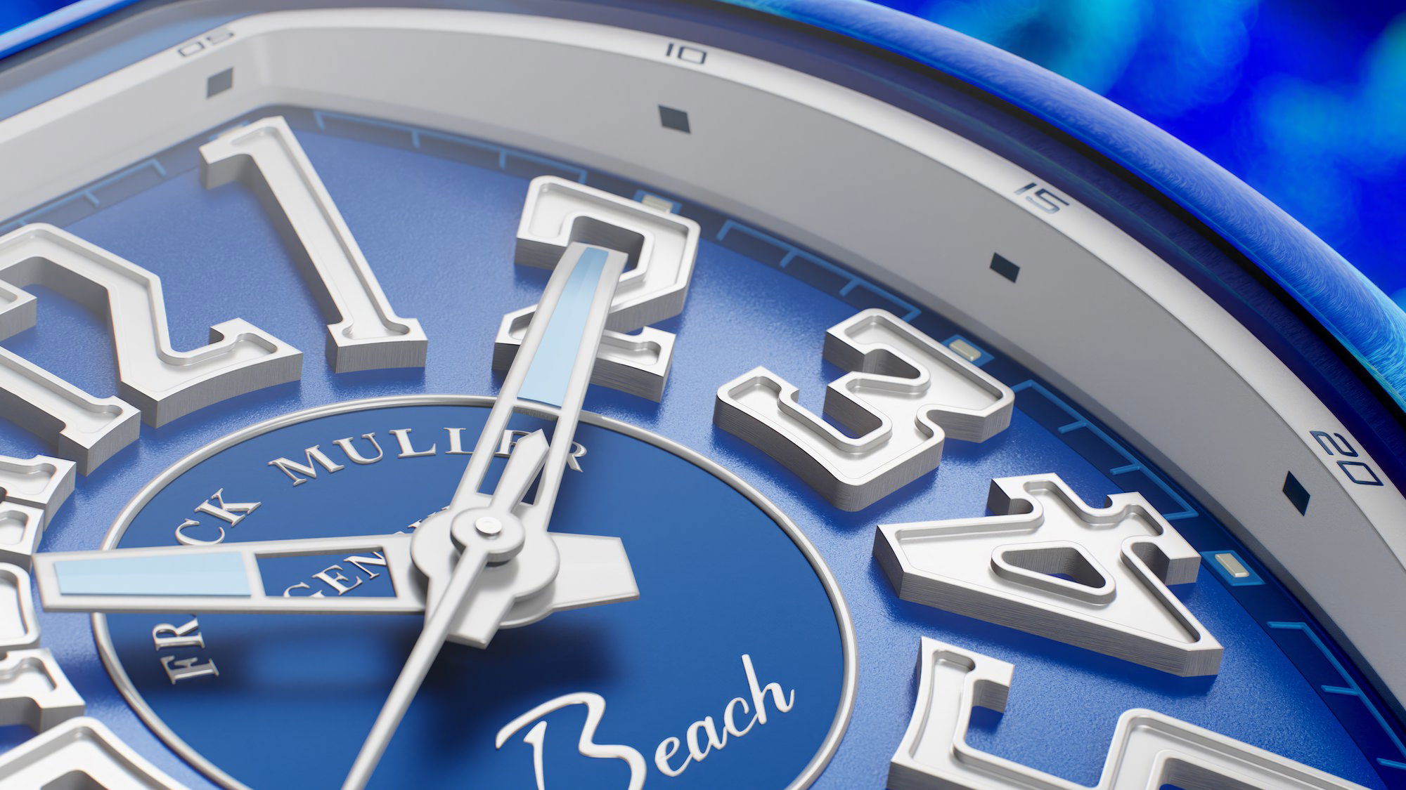 Franck Muller Vanguard Beach Ocean Blue - View 3