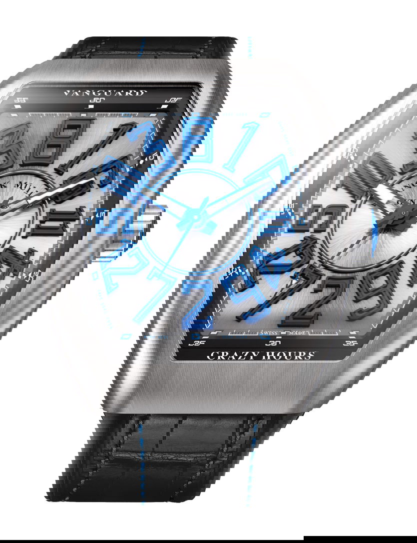 Franck Muller Vanguard Crazy Hours™ luxury timepiece - detailed view