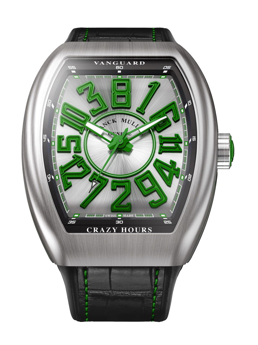 Franck Muller Vanguard Crazy Hours™ luxury timepiece - detailed view