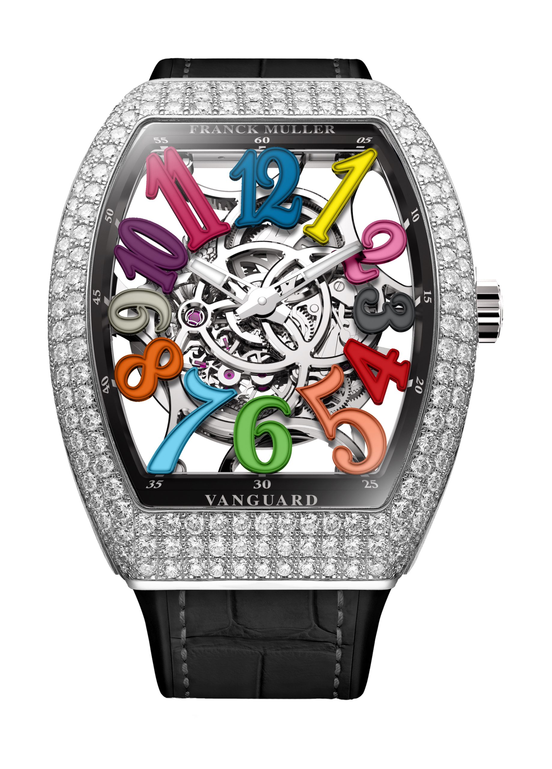 Franck Muller Vanguard Dragon Slim Skeleton luxury timepiece - detailed view