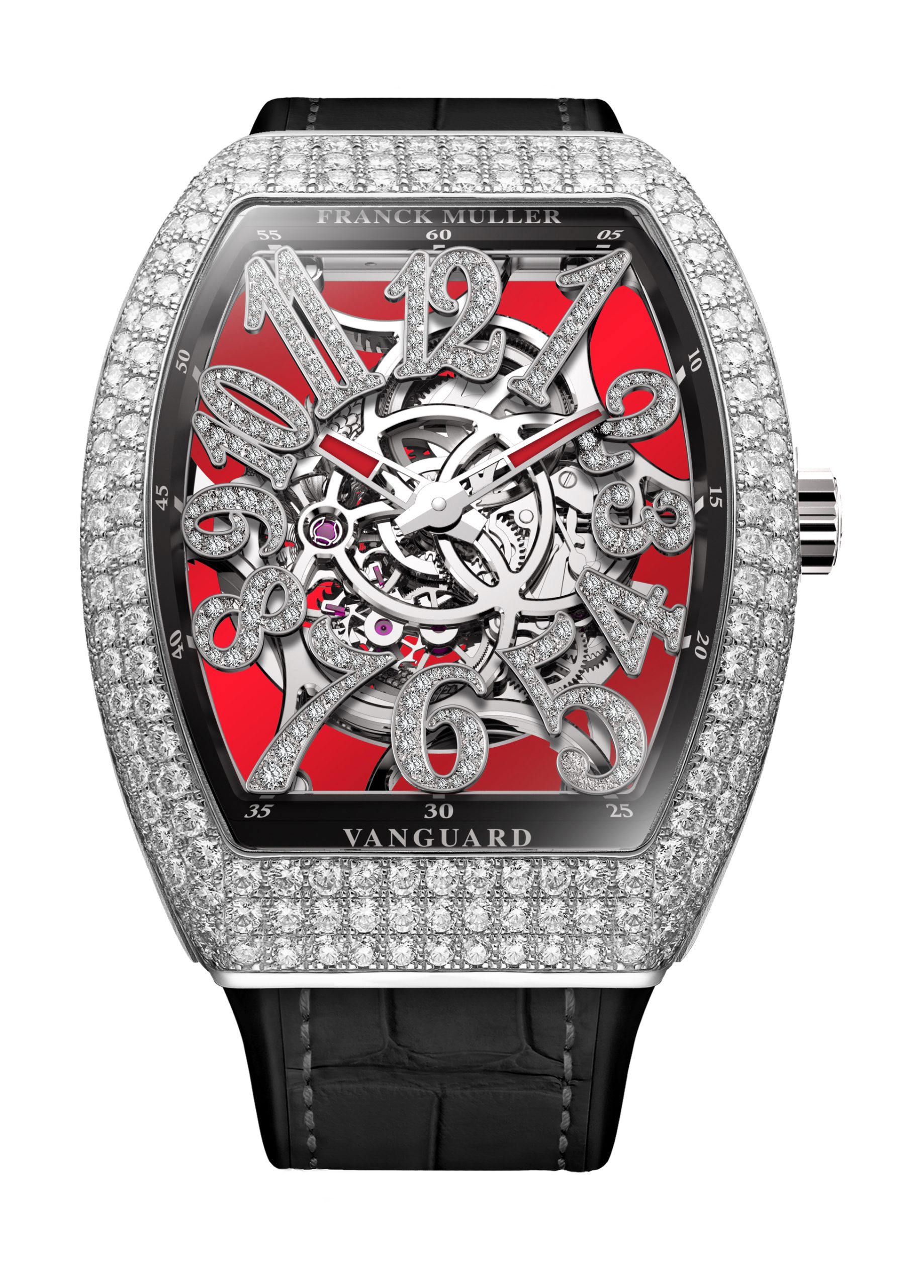 Franck Muller Vanguard Dragon Slim Skeleton luxury timepiece - detailed view