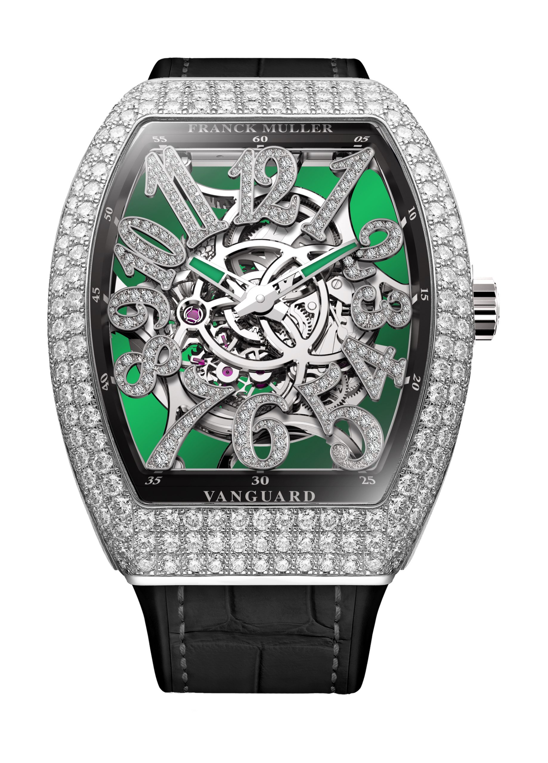 Franck Muller Vanguard Dragon Slim Skeleton luxury timepiece - detailed view