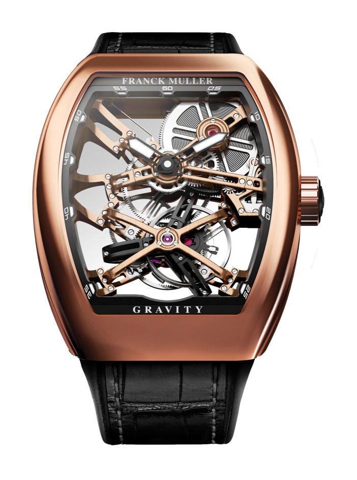 Franck Muller Vanguard Gravity Tourbillon luxury timepiece - detailed view