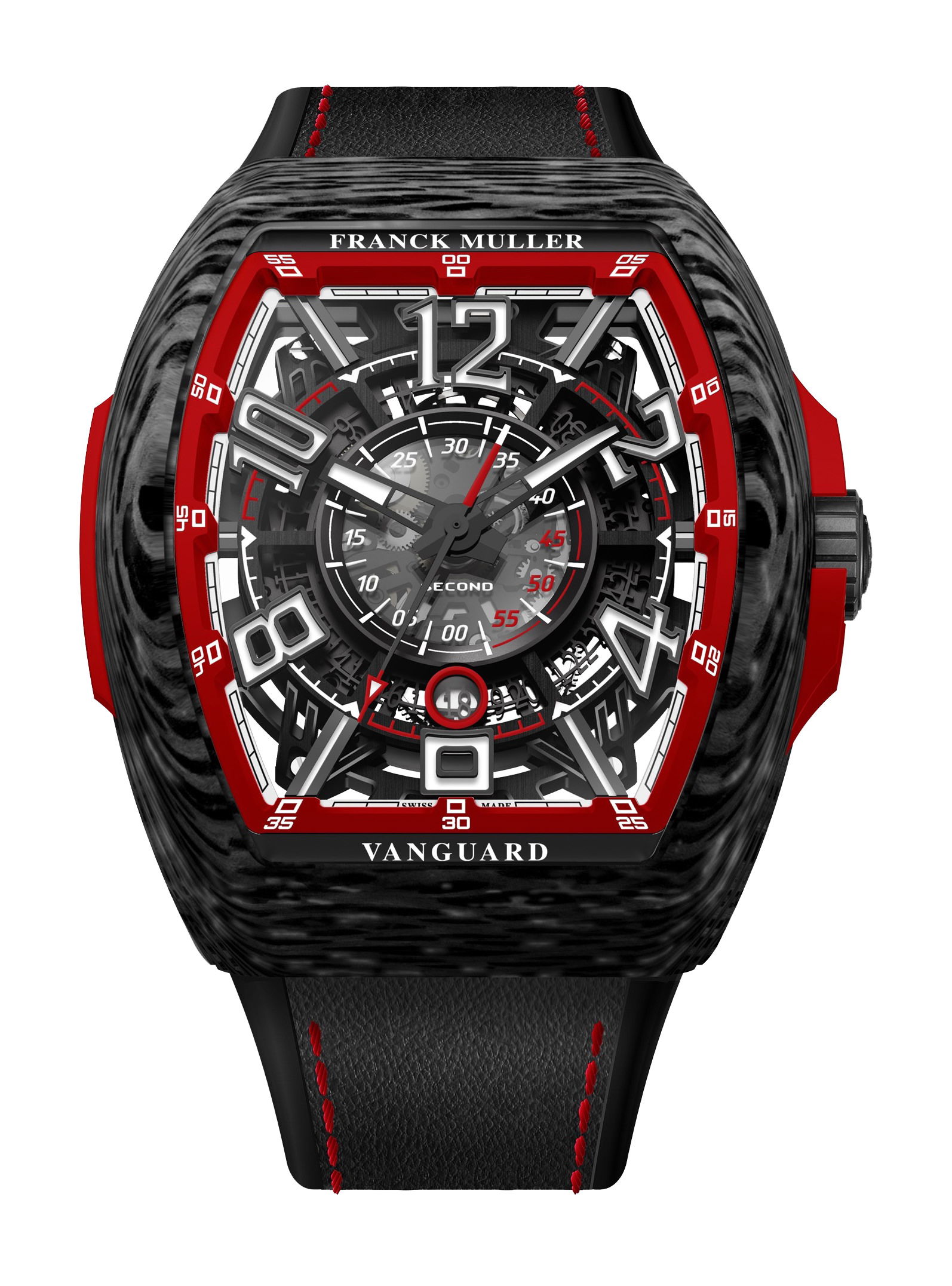 Franck Muller Vanguard™ Racing Skeleton luxury timepiece - detailed view