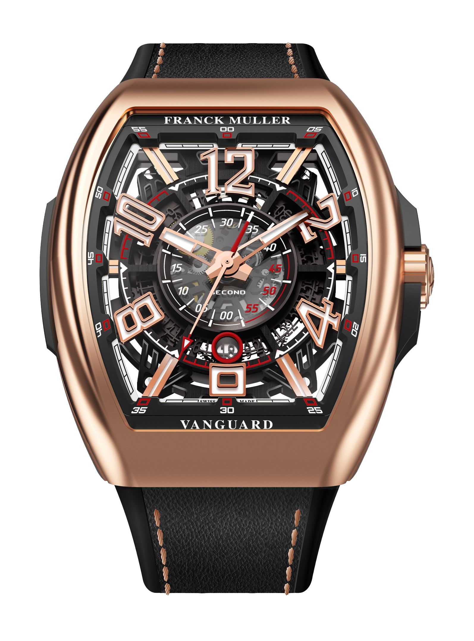 Franck Muller Vanguard™ Racing Skeleton luxury timepiece - detailed view
