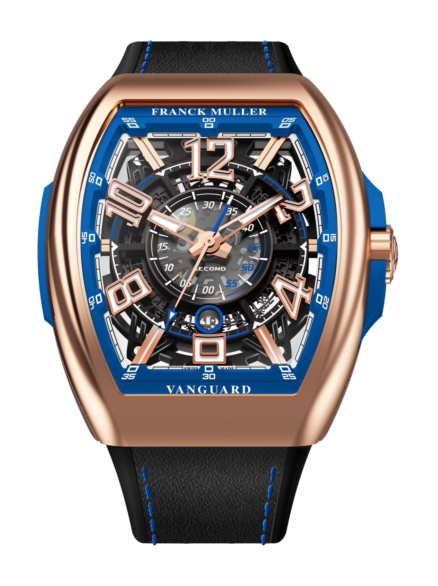 Franck Muller Vanguard Racing Skeleton luxury timepiece - detailed view