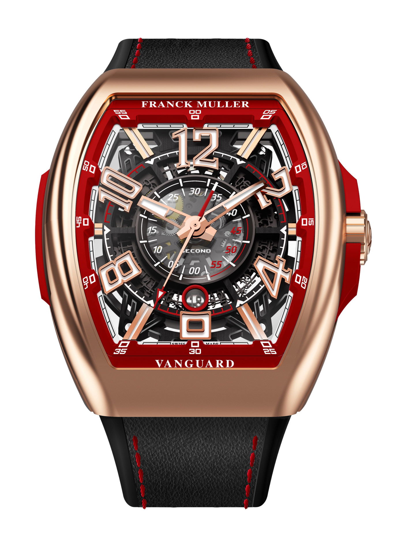 Franck Muller Vanguard Racing Skeleton luxury timepiece - detailed view