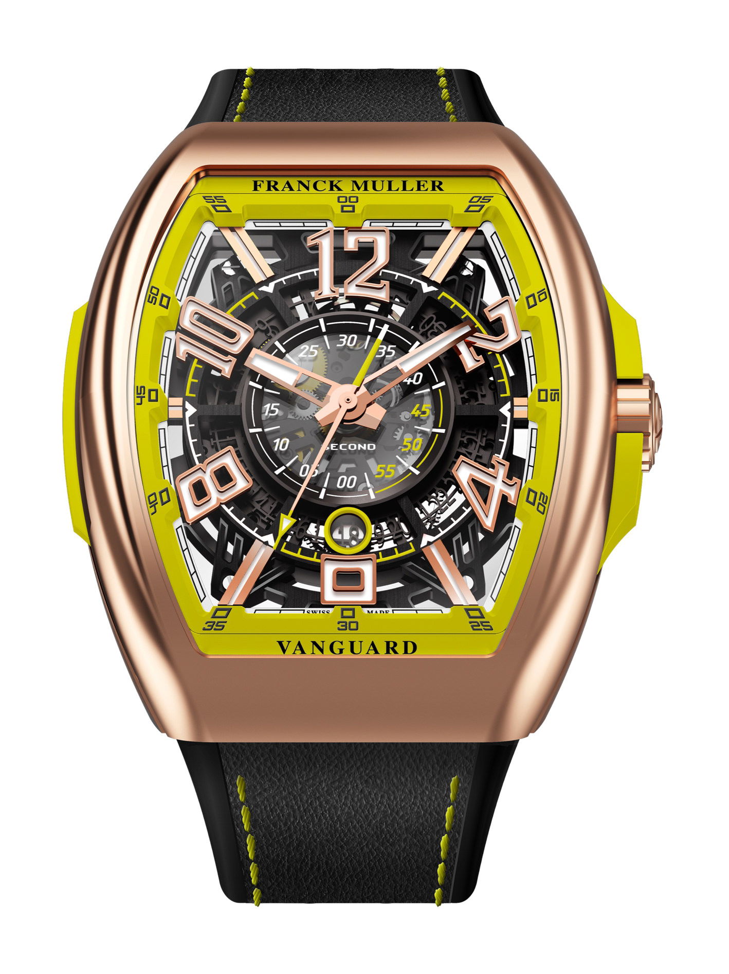 Franck Muller Vanguard Racing Skeleton luxury timepiece - detailed view