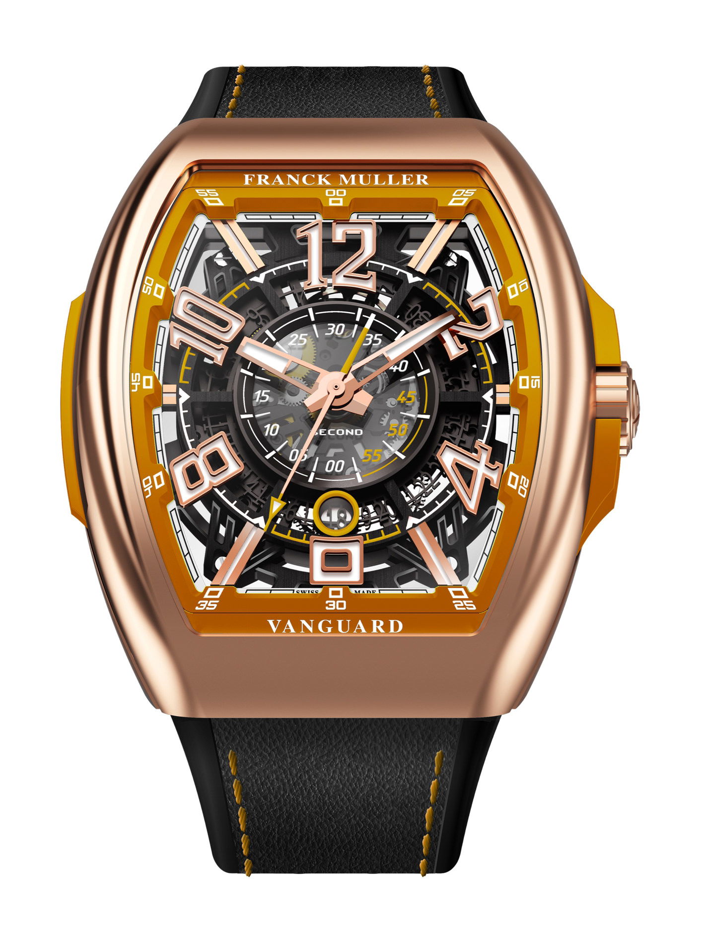 Franck Muller Vanguard Racing Skeleton luxury timepiece - detailed view