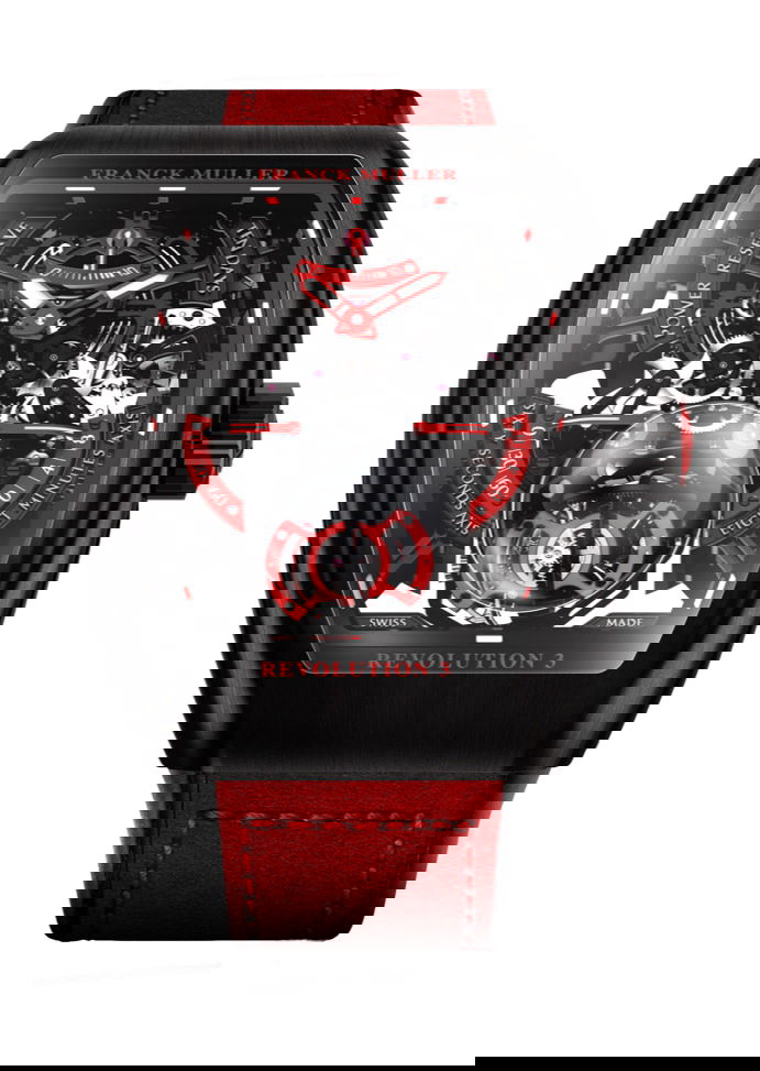 Franck Muller Vanguard Revolution 3 Skeleton luxury timepiece - detailed view