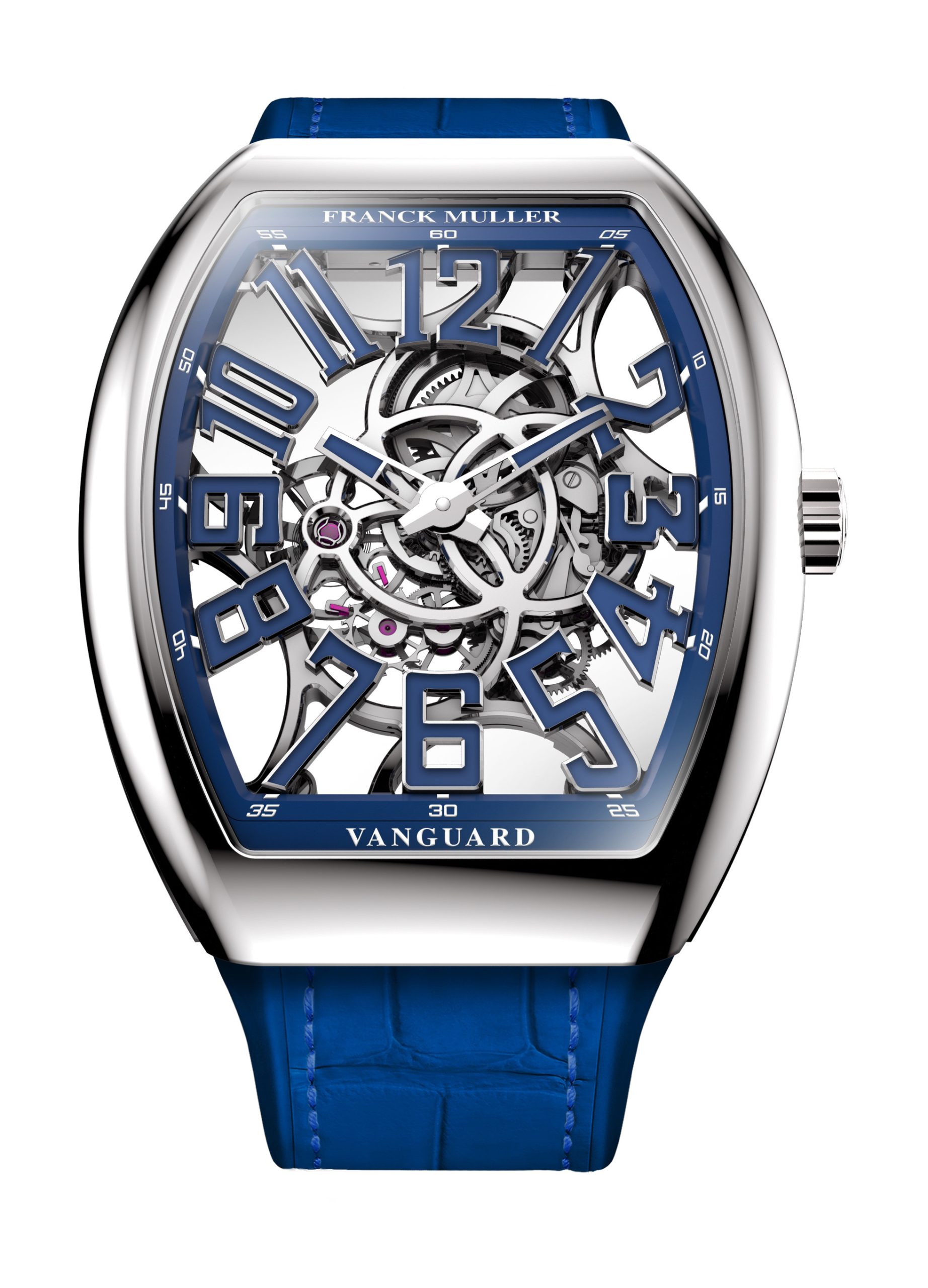 Franck Muller Vanguard™ Slim Skeleton luxury timepiece - detailed view