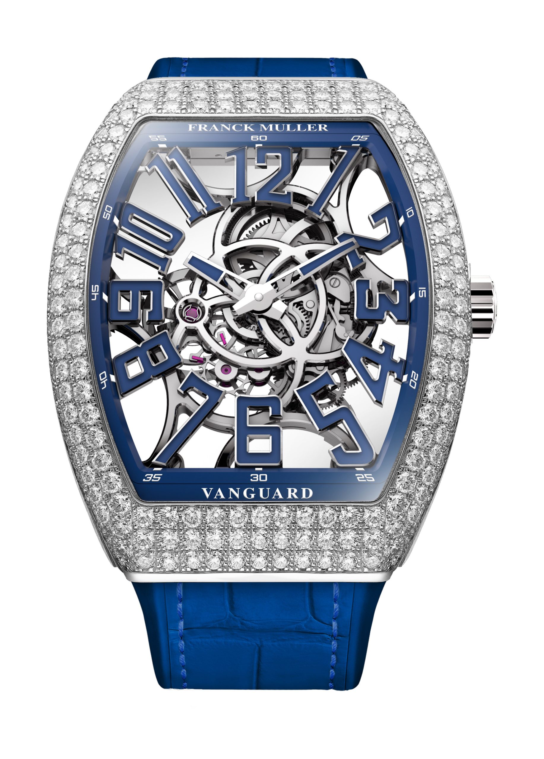 Franck Muller Vanguard™ Slim Skeleton luxury timepiece - detailed view