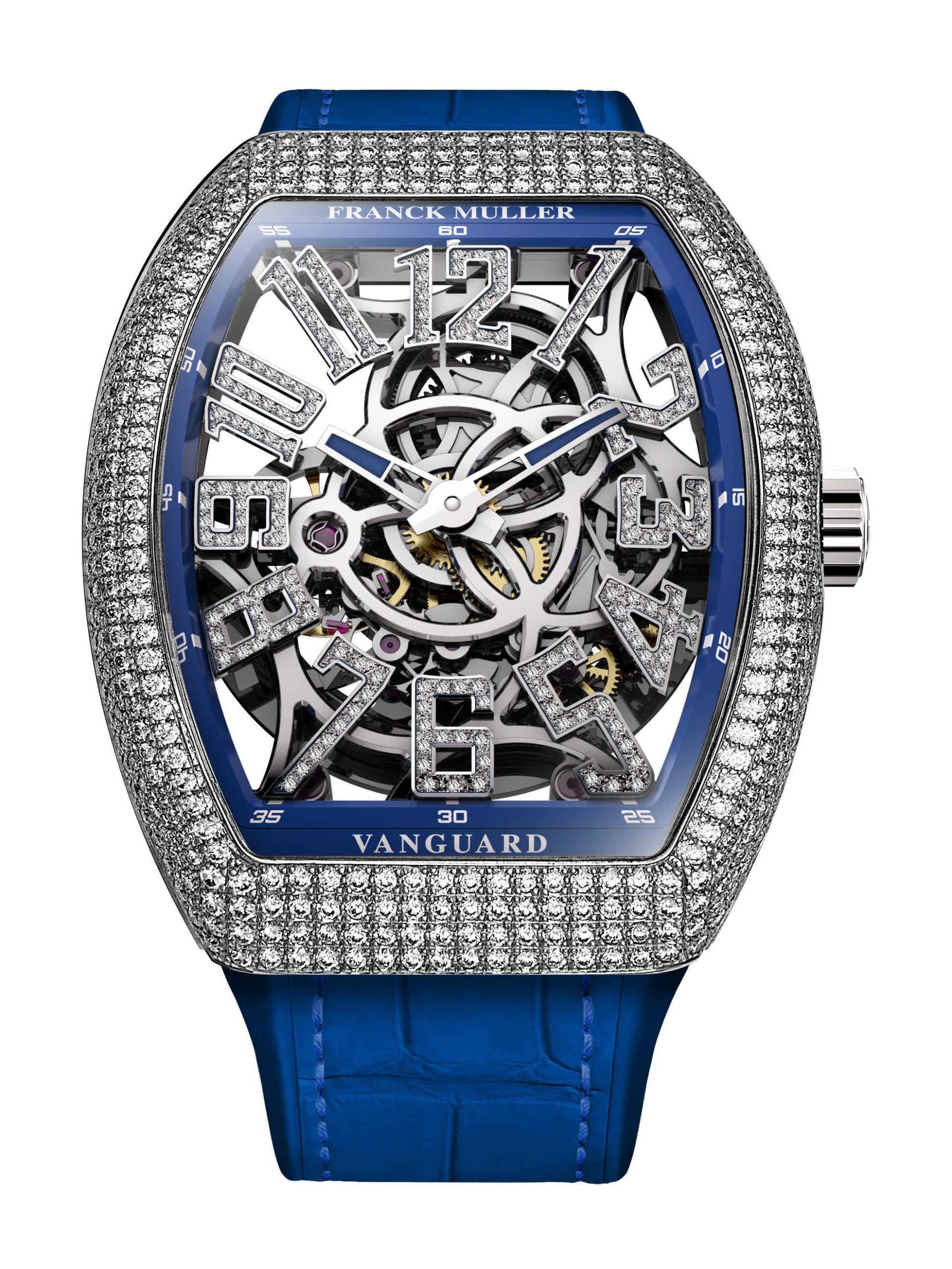 Franck Muller Vanguard™ Slim Skeleton luxury timepiece - detailed view